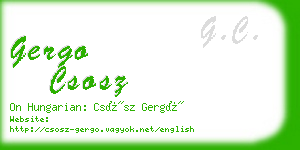 gergo csosz business card